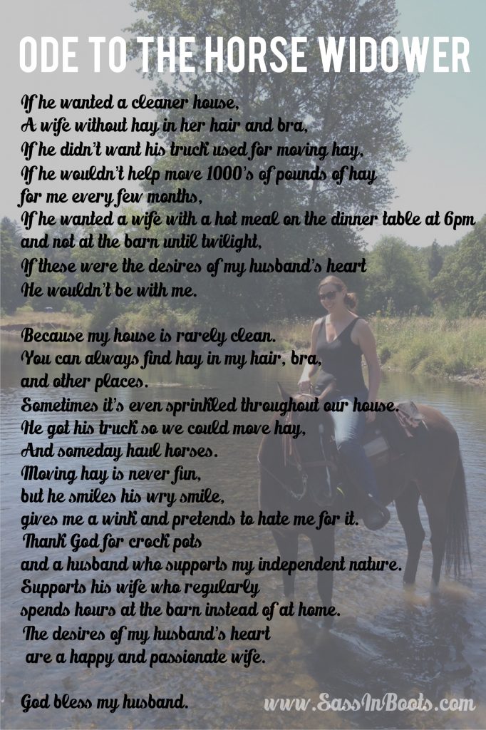 Ode To The Horse Widower Poem