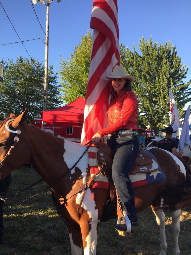 Carrying The Flag at The Rodeo