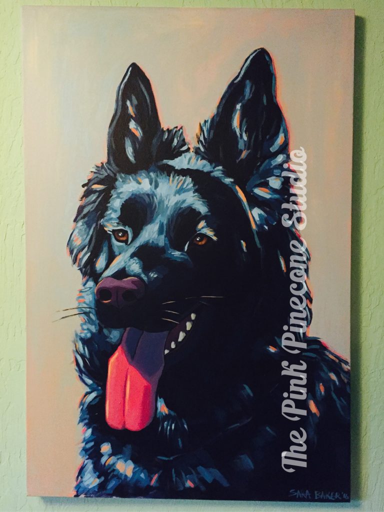 Memorial German Shepherd Painting