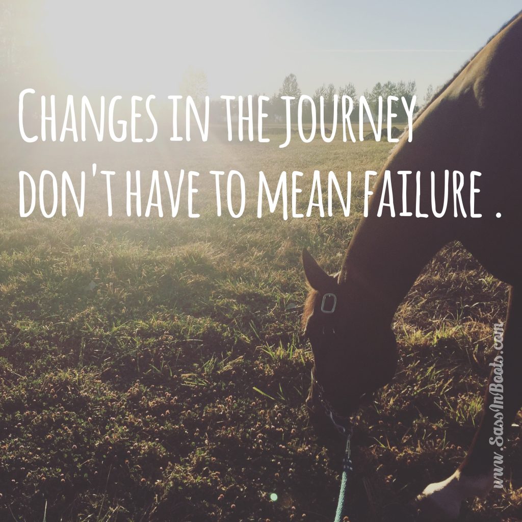 Changes in the journey don't mean failure
