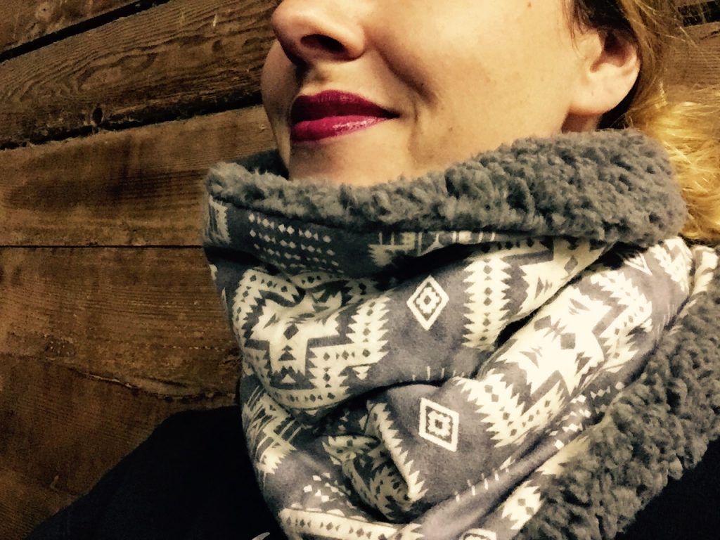 Pink Pine Cone Studio Neck Warmer