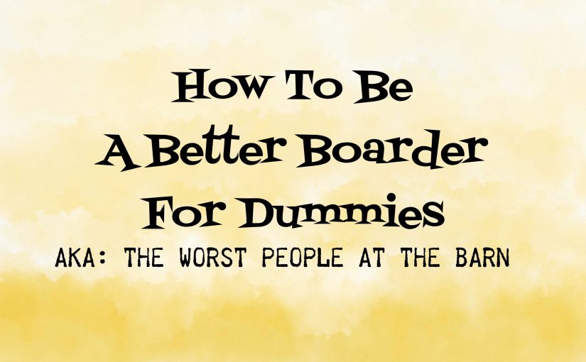 How To Be A Better Boarder For Dummies