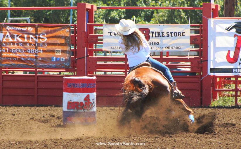 Barrel Horse Rider Third Barrel